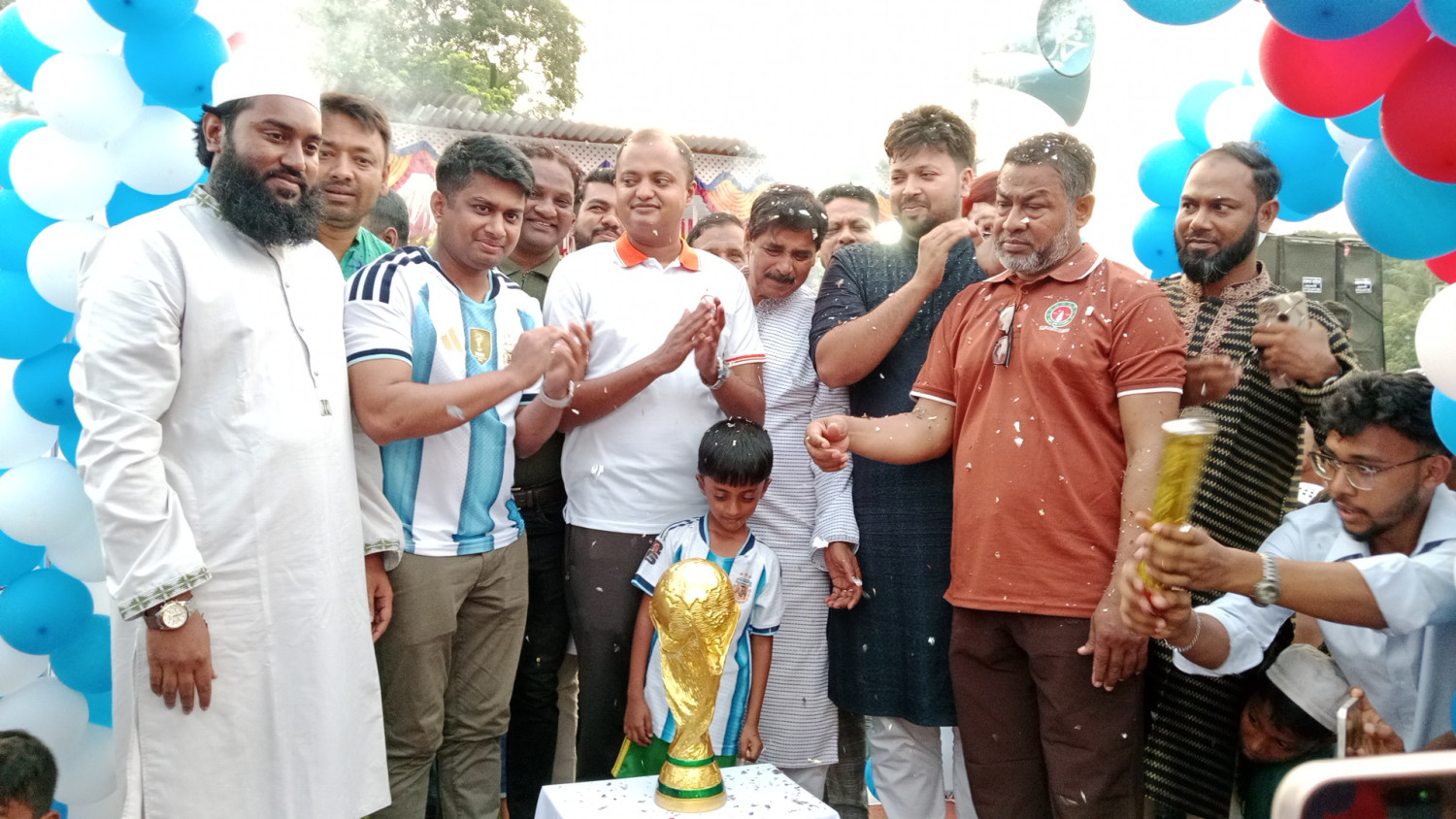ফিফা বিশ্বকাপের আদলে বোয়ালমারীতে শুরু হলো মিনি বিশ্বকাপ ফুটবল উৎসব