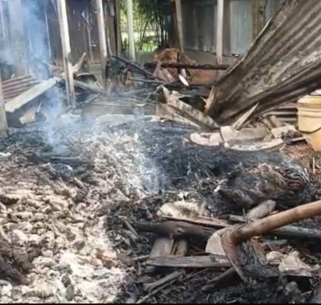 কাউনিয়ায় আগুনে পুড়ে ছাই বসতঘরঃ নিঃস্ব ৪ পরিবার